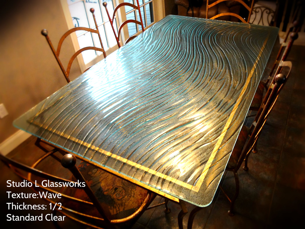 1/2" Thick Textured Glass Tabletop