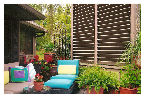 Louvered Privacy Wall Transitional Deck Toronto By Flexfence