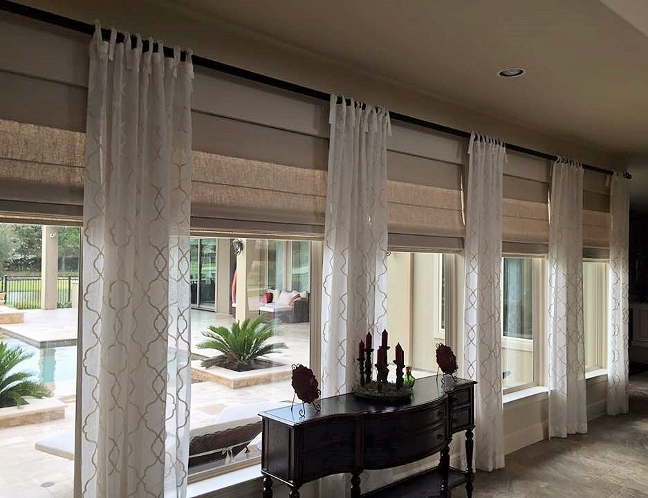 Hallway - transitional hallway idea in Houston