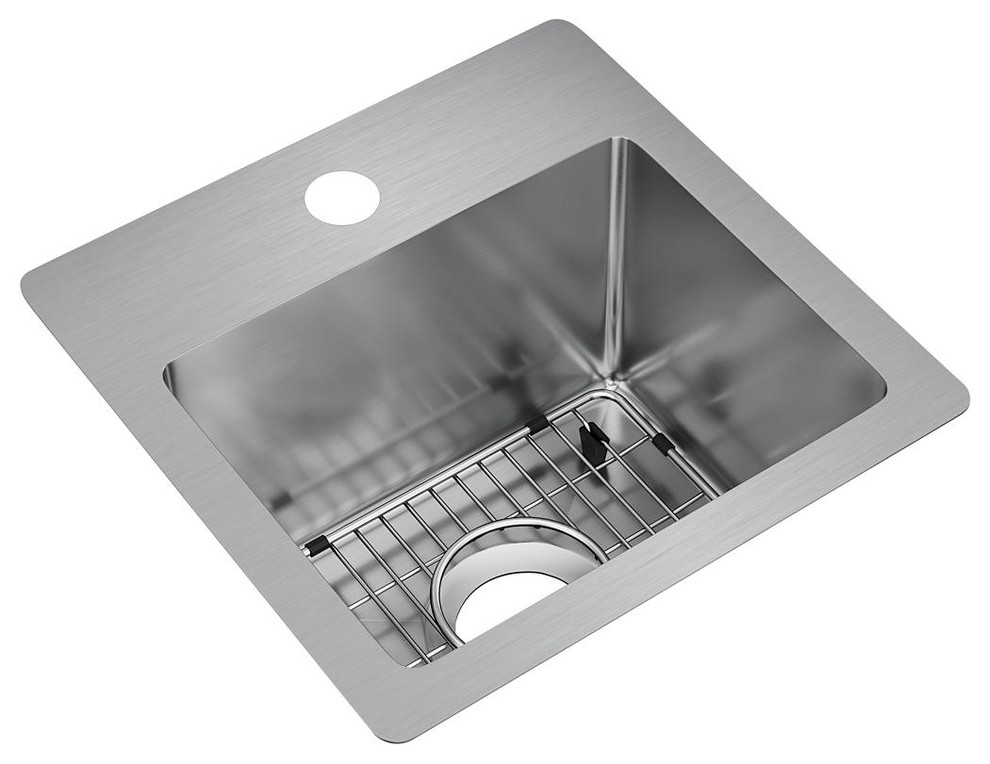 Elkay Crosstown Stainless Steel 1Bowl Dual Mount Bar Sink Kit