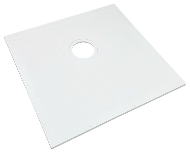Transolid 35.4" x 35.4" Center Drain Ready to Tile Wet Floor Shower Base