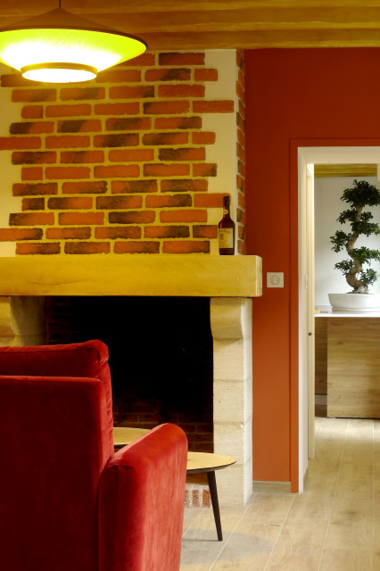 R&eacute;novation et D&eacute;coration d'une maison de campagne &agrave; Honfleur country-living-room