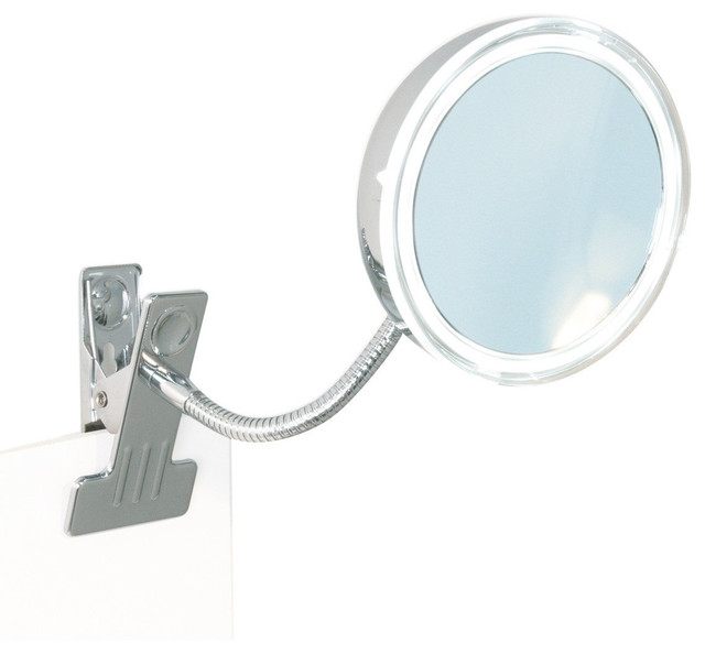 BR Clamp Round Flexible Arm 5x LED Cosmetic Makeup Magnifying Mirror