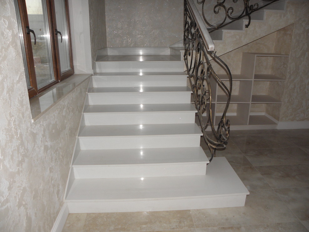 Лестница из композита кварца Tecnistone Brilliant White