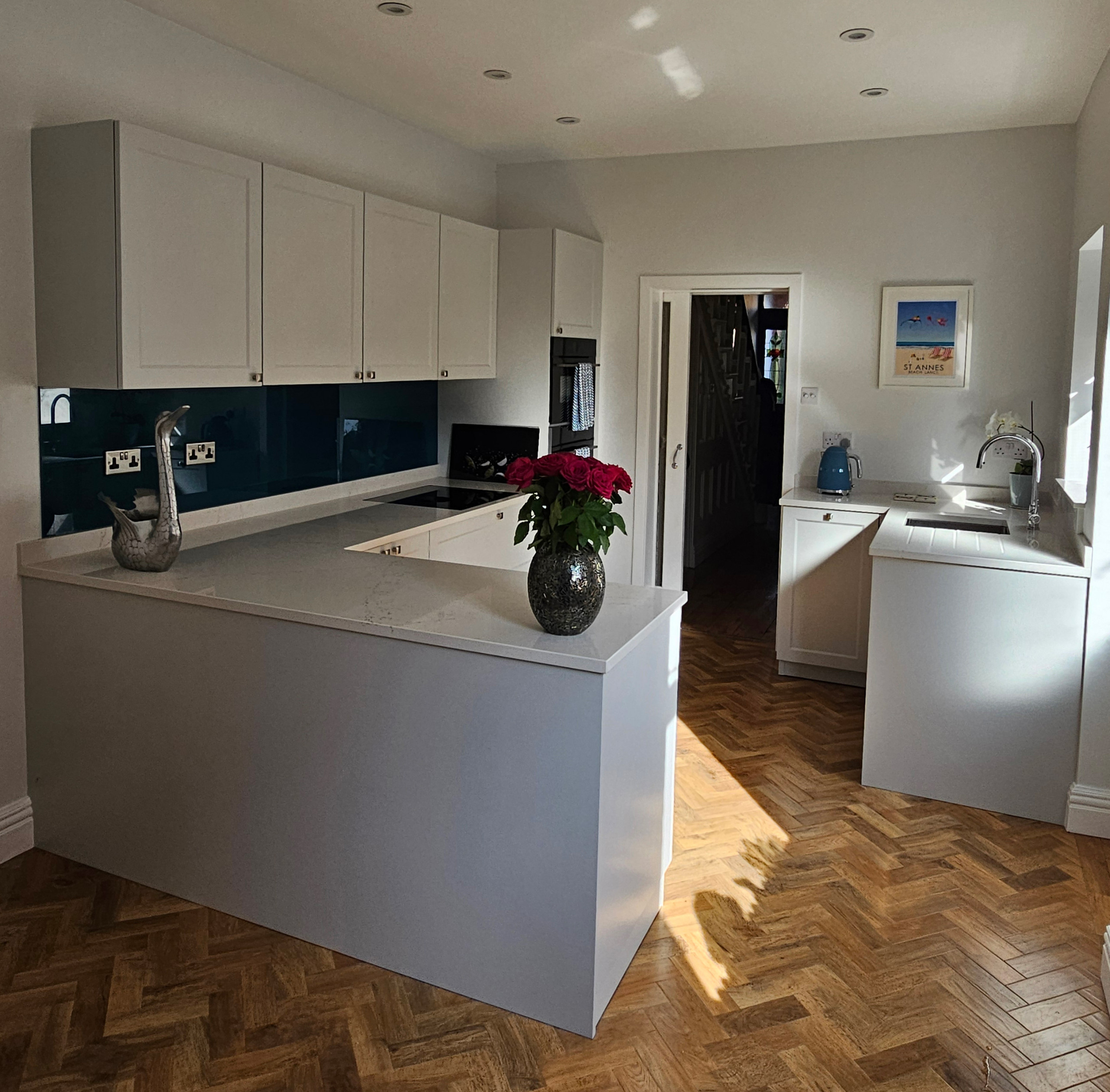 Orleans Mist Keller Kitchen with Cliveden Utopia Quartz Worktops