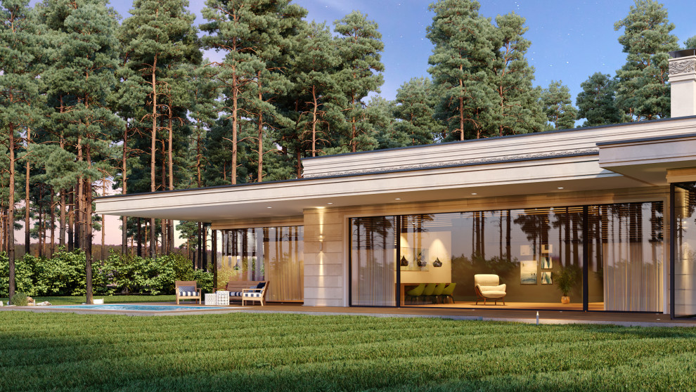 Проект виллы в коттеджном поселке Новая рига