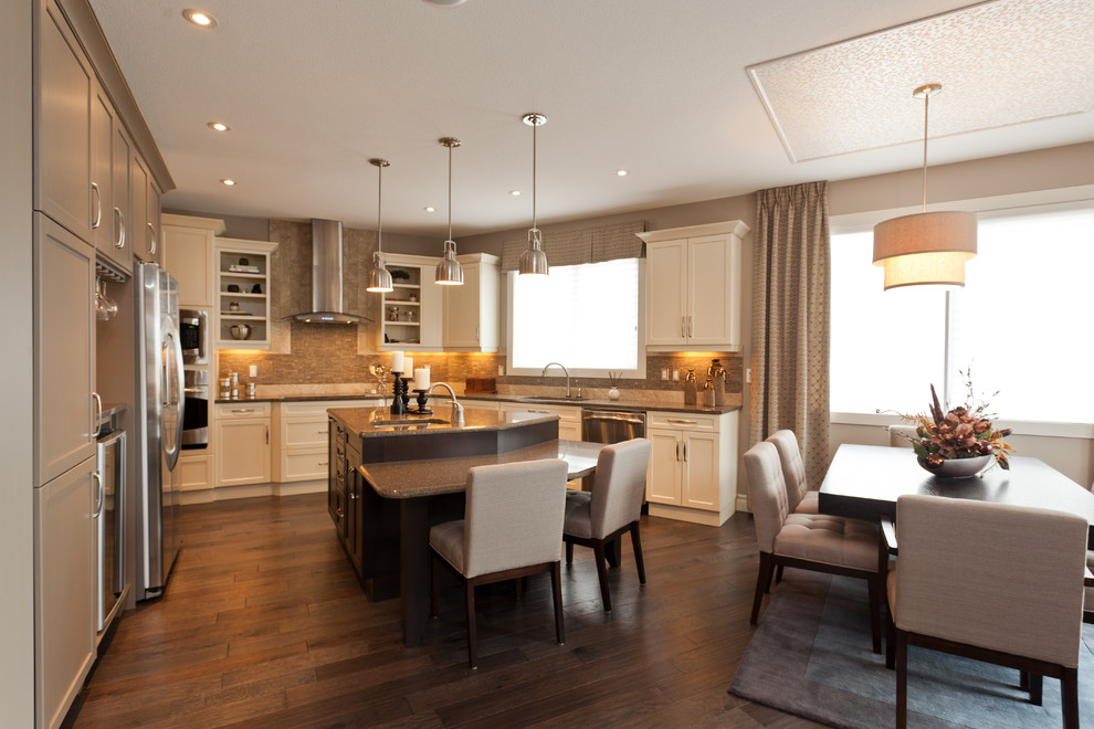 Photo of a contemporary kitchen in Calgary.