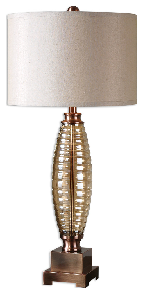 Morrone Ribbed Glass Lamp