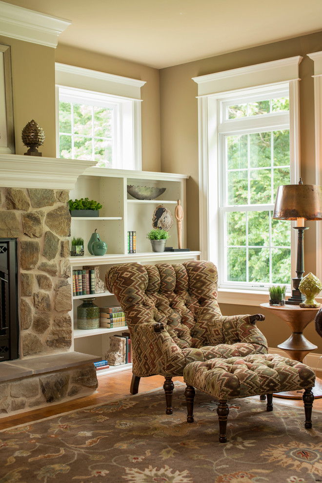 Inspiration for a traditional family room in Philadelphia.