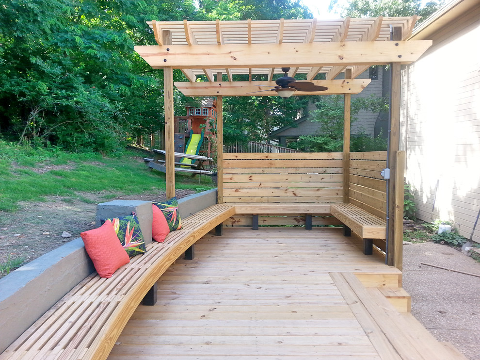 Deck - large backyard deck idea with a pergola