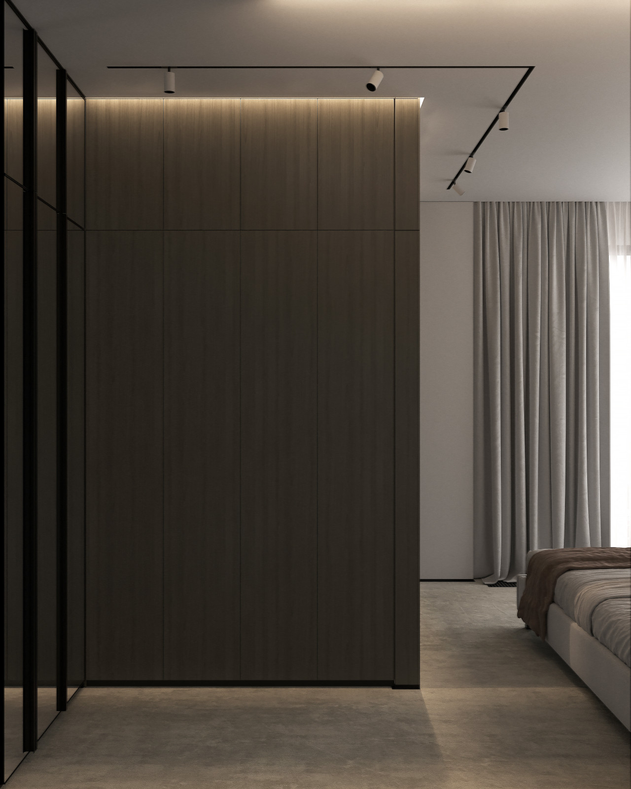 Минималистичная спальня в жк Prima Vera