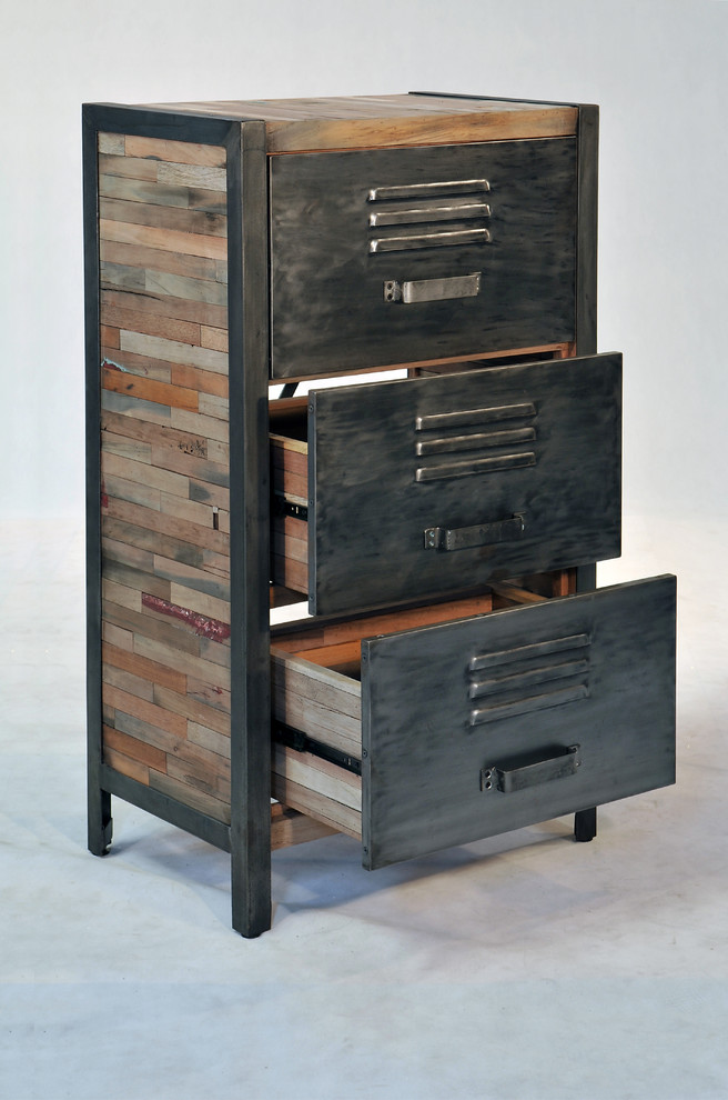 Industrial / Locker Room Style 3 Drawer, 2 Cabinet