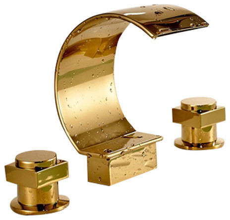 Solid Brass Gold Chrome Bathroom Sink Faucet
