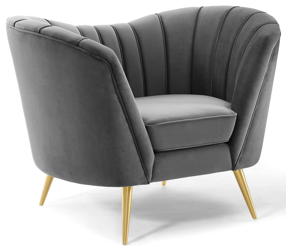 Opportunity Performance Velvet Armchair Midcentury Armchairs And Accent Chairs By Modway