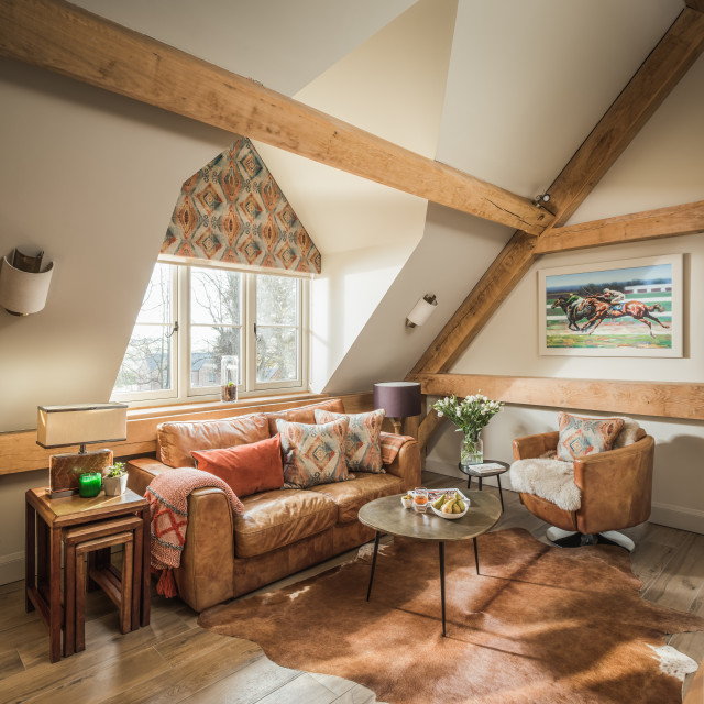 Snug contemporary-vardagsrum