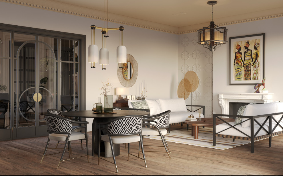 Загородный дом в Английском колониальном стиле в элементами Ар-деко