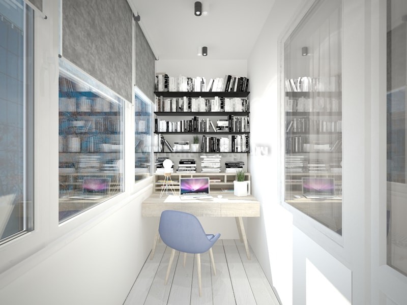 Прямоугольная студия 36 кв.м