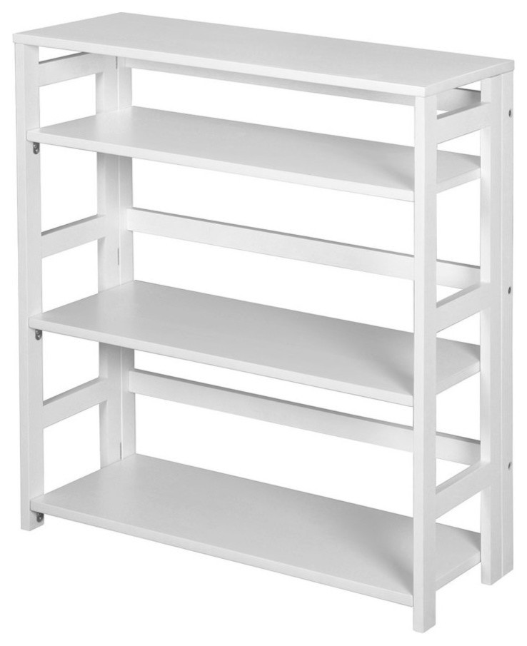Flip Flop 34" High Folding Bookcase- White