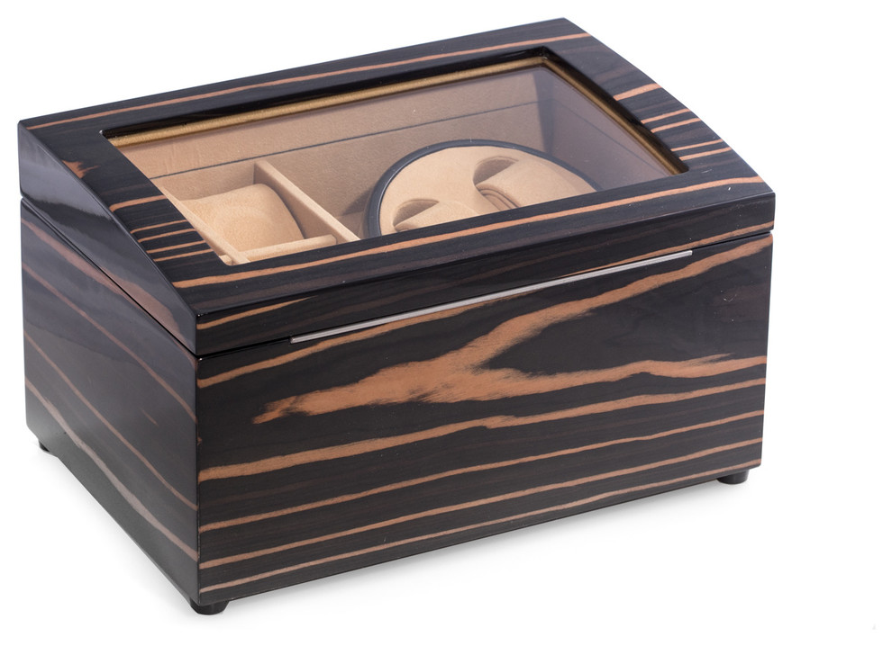 Lacquered "Ebony" Wood-Watch Winder