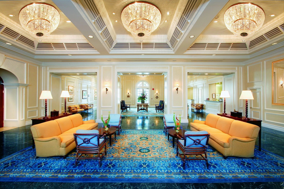 Голубой в интерьере