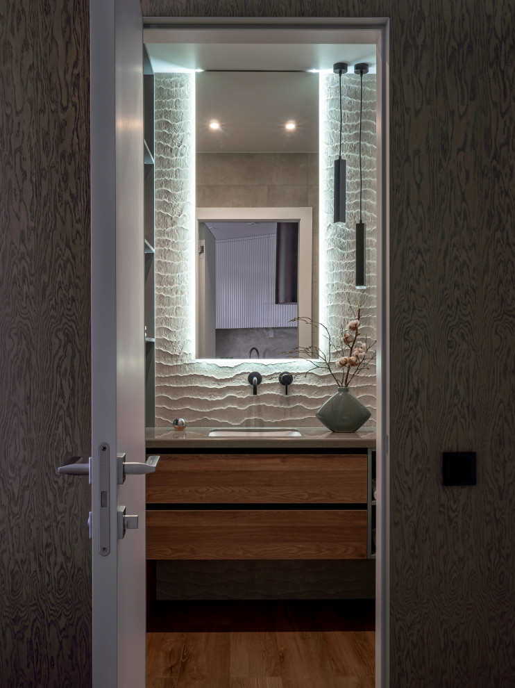 Серо-бежевый минимализм в ЖК Пушкин