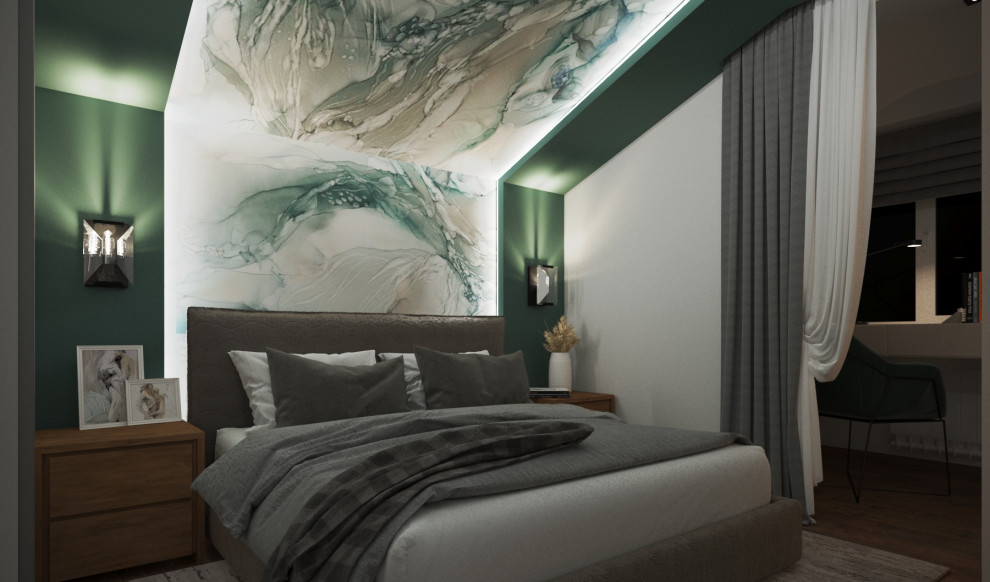 Дом 120 кв.м. _Спальня_ Современный стиль