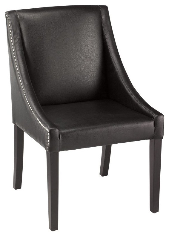 Lucille Bonded Leather Dining Arm Chair - Set of 2 - SUNP238