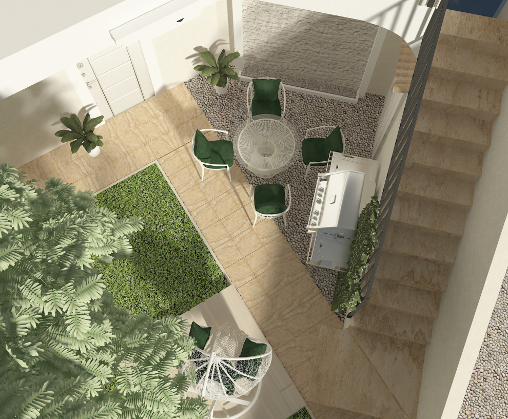 Загородный домик в Испании с террасой (терраса с зоной барбекю)