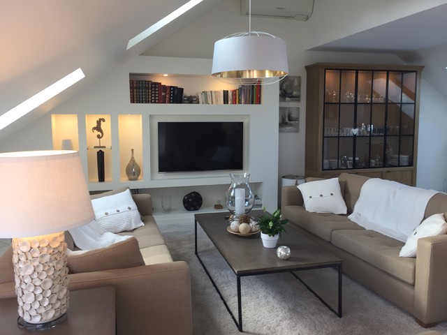 R&eacute;novation d'un duplex modern-wohnbereich