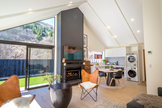 Arrowtown Cottage modern-vardagsrum