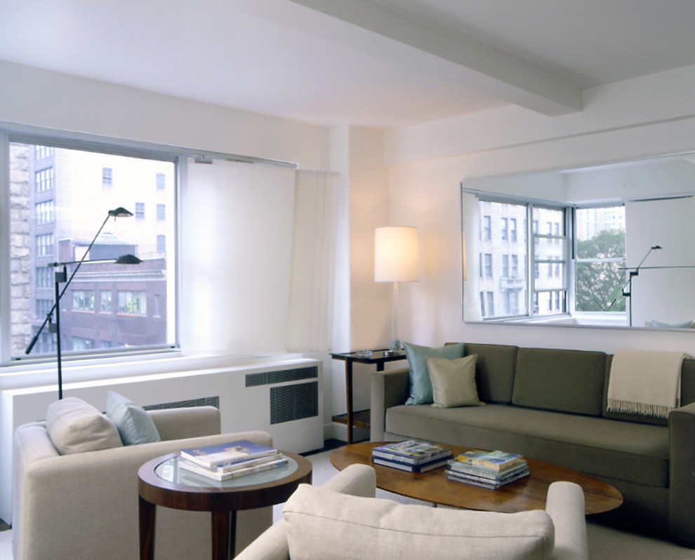 This is an example of a modern living room in New York.
