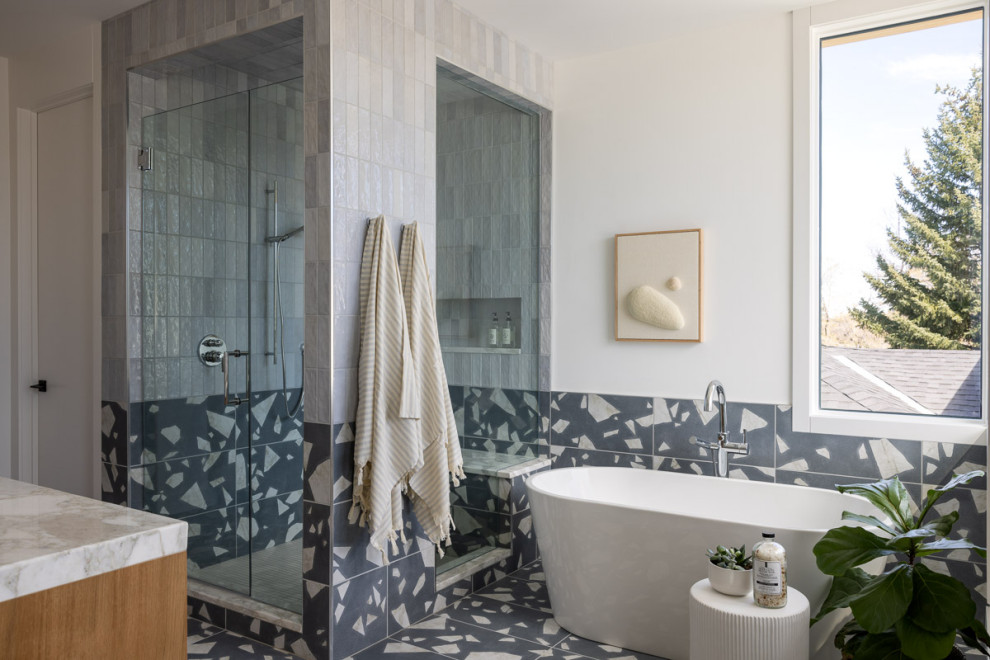 Nordic Retreat Scandinavian Bathroom Calgary by Alloy Homes