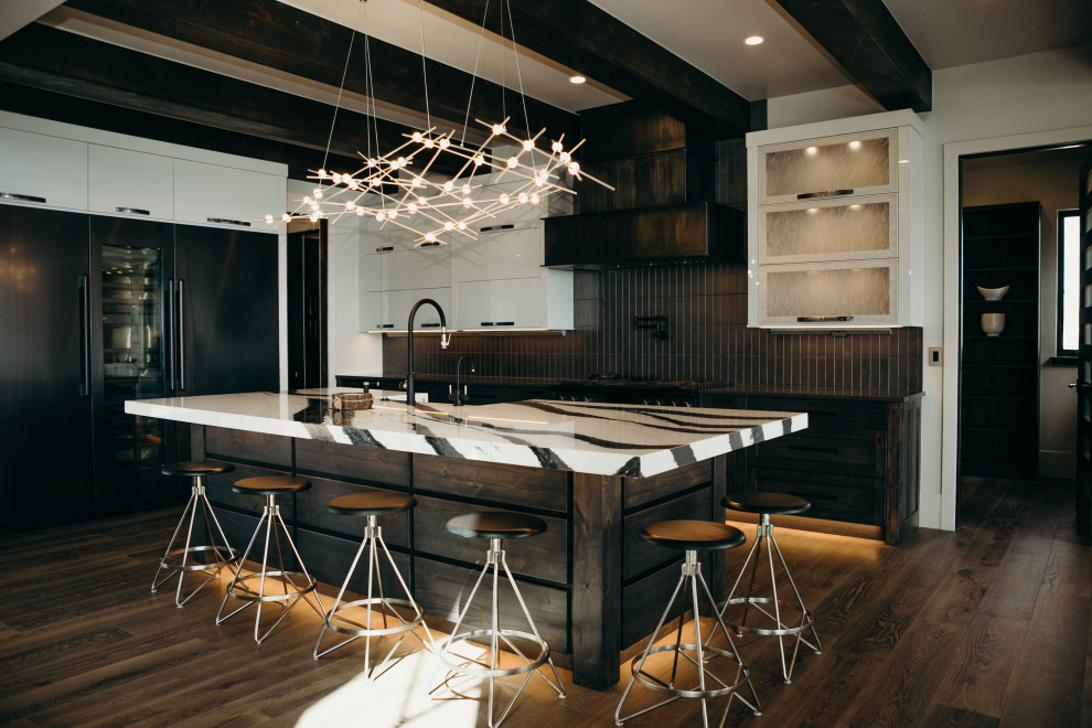 Inspiration for a rustic kitchen remodel in Denver