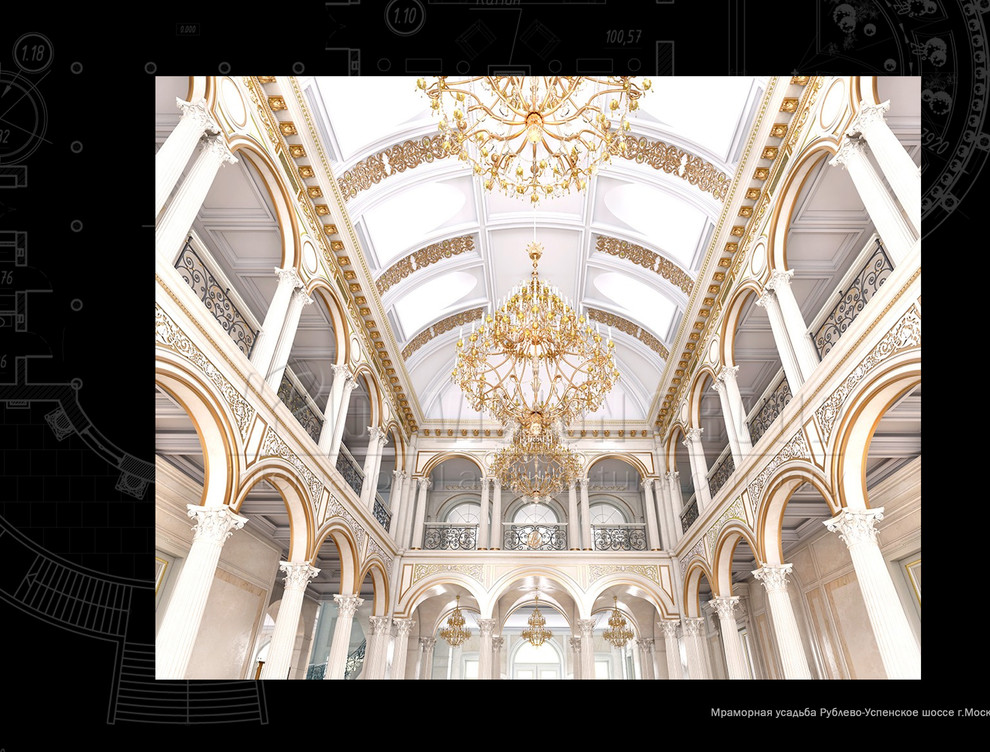 Разрабатывала  дизайн  дворцовых интерьеров и дизайн фасадов