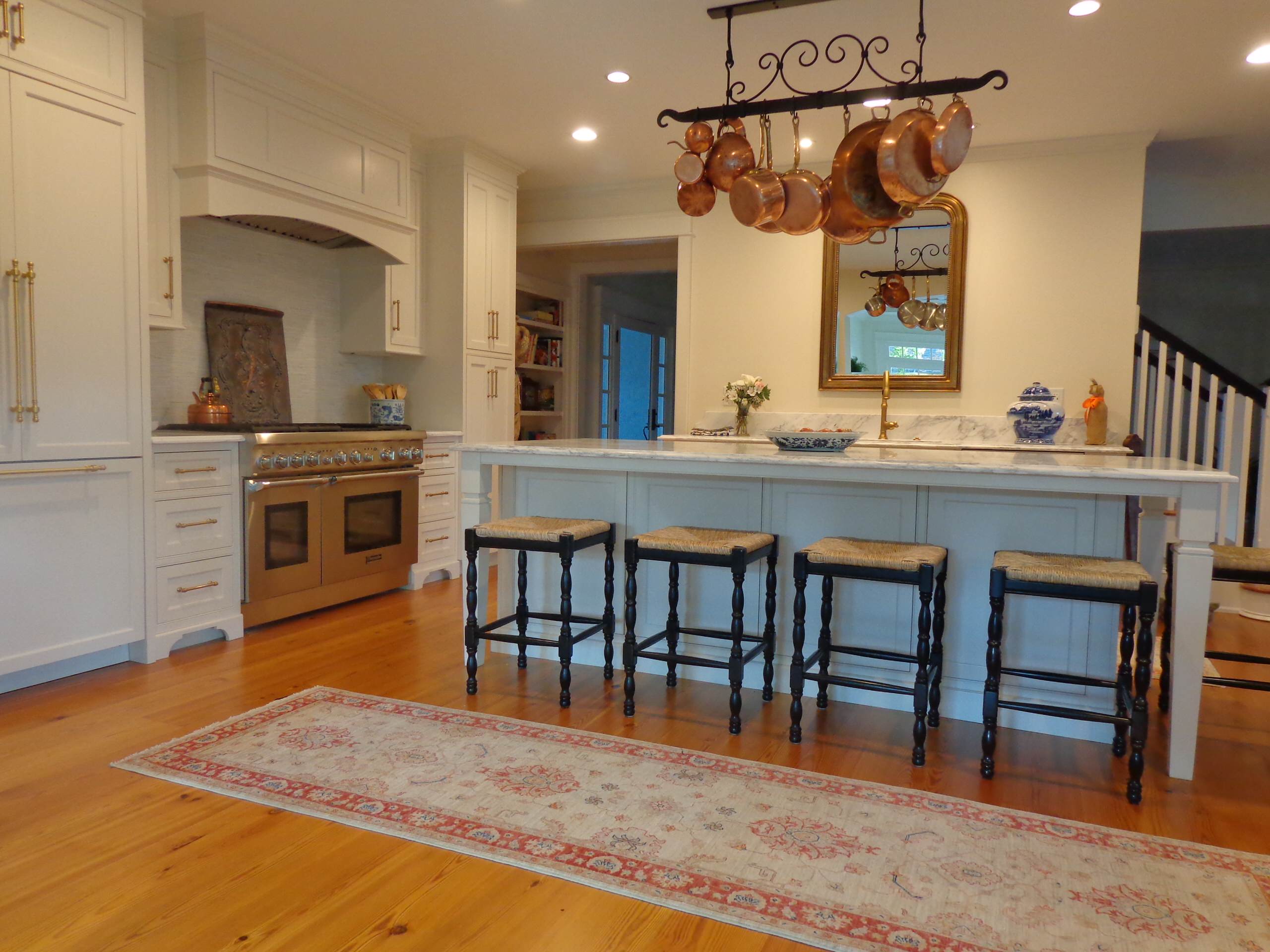 Painted Beaded Inset Kitchen Cabinets