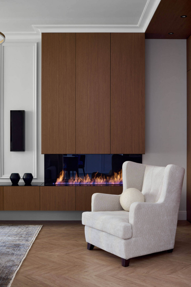 Гостинная с камином