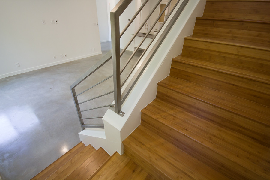 Staircase - transitional staircase idea in Austin