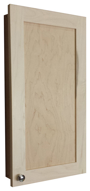 Recessed 28-inch Natural Finish In the Wall Frameless Medicine Cabinet