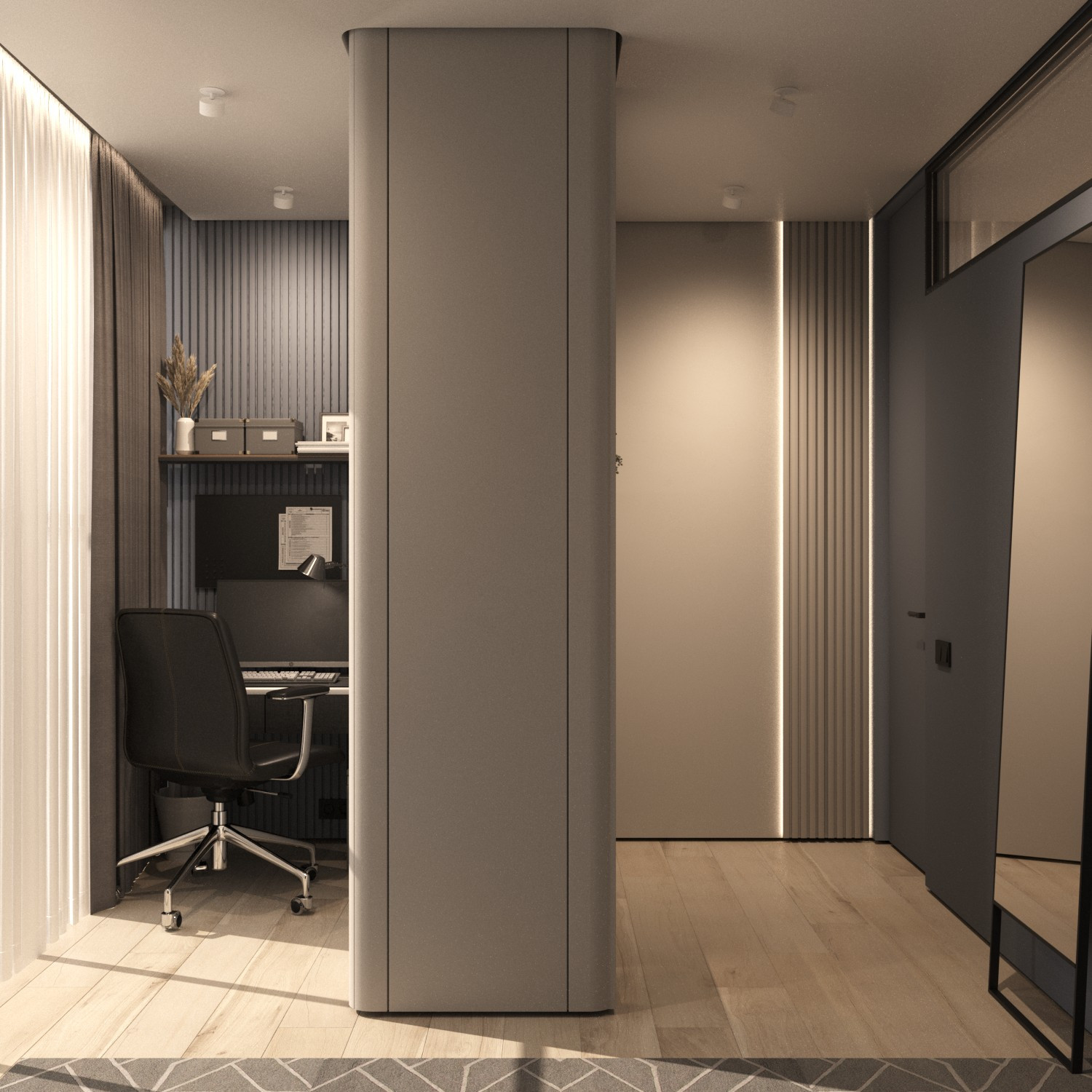 Дизайн-проект квартиры, ул. Нахимсона 107м2. Минимализм