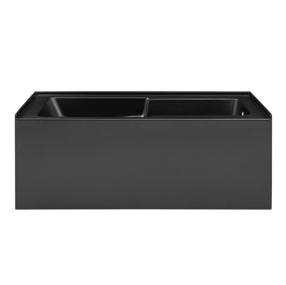 Voltaire 60" X 30" Right-Hand Drain Alcove Bathtub with Apron in Matte Black. Finishes: Glossy White (SM-AB540MB)