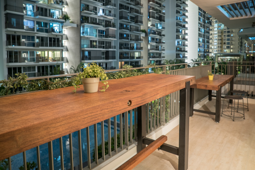 Photo of a modern balcony in Singapore.