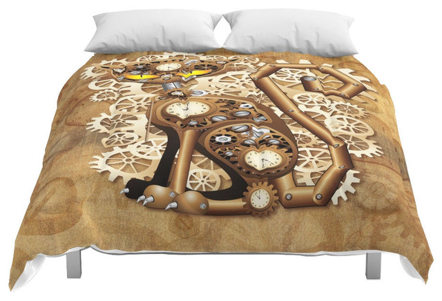 Society6 Steampunk Cat Vintage Style Comforter Eclectic