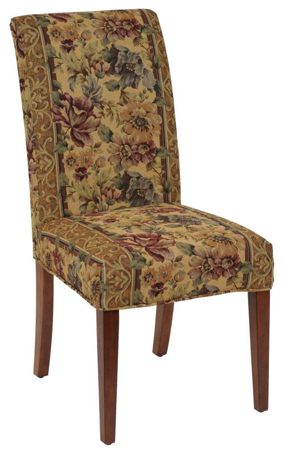 MultiColored Floral Fabric Armless Chair Cover Only Made Of 53 Cotton