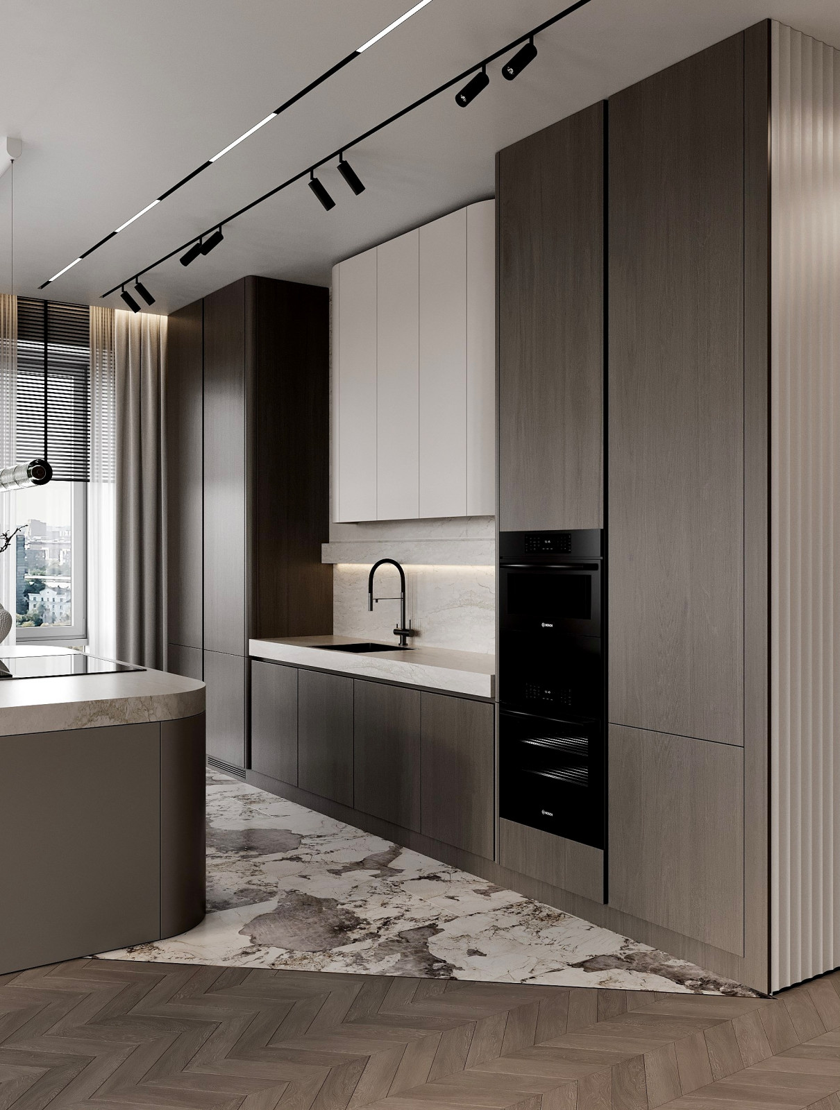 Просторная кухня-гостиная