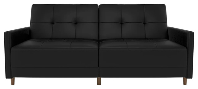 Mid Century On Tufted Sofa Contemporary Sofas By Luxe Home Mid Century On Tufted Sofa Black