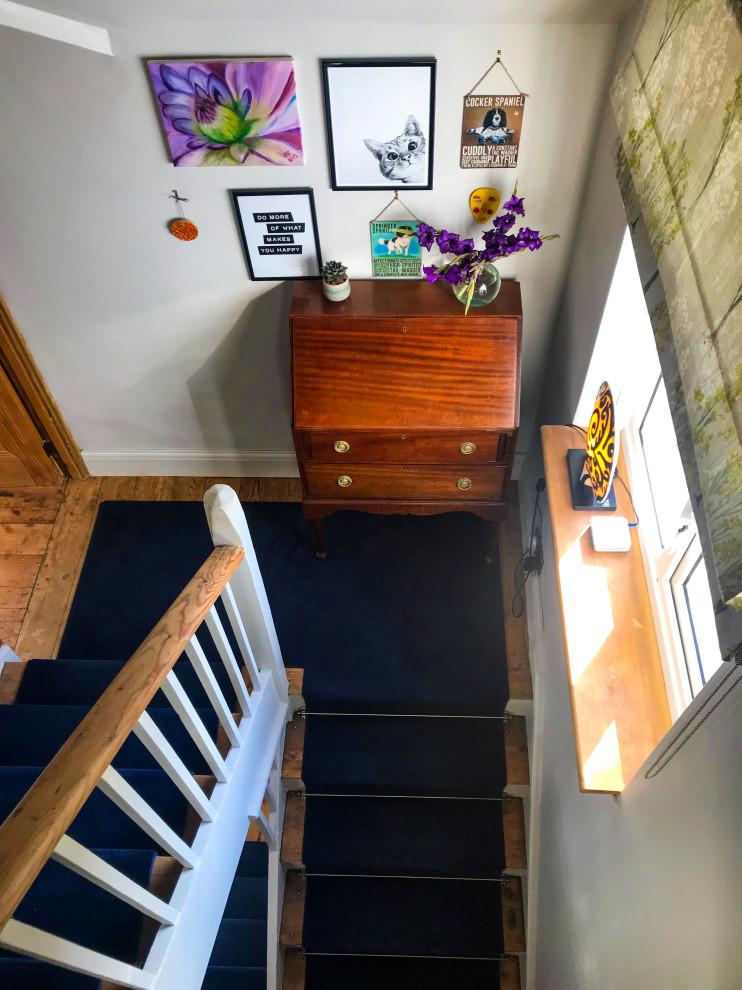 Contrasting hallway and stairs