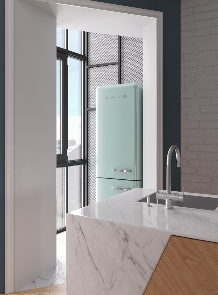 3d-визуализация "Эклектичный лофт" (оформление интерьера от Zeworkroom)