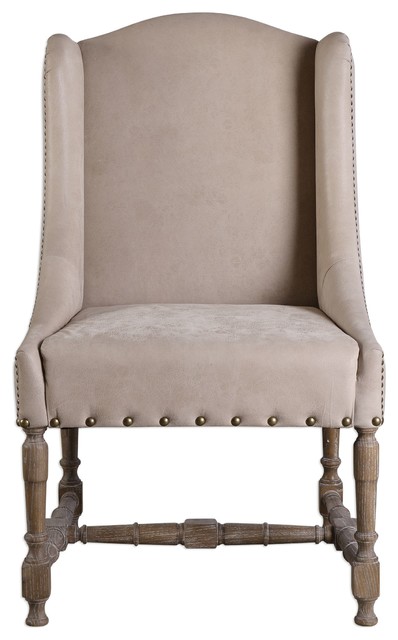 Uttermost 23326 Lyra Leather Accent Chair Traditional Uttermost 23326 Lyra Leather Accent Chair Traditional