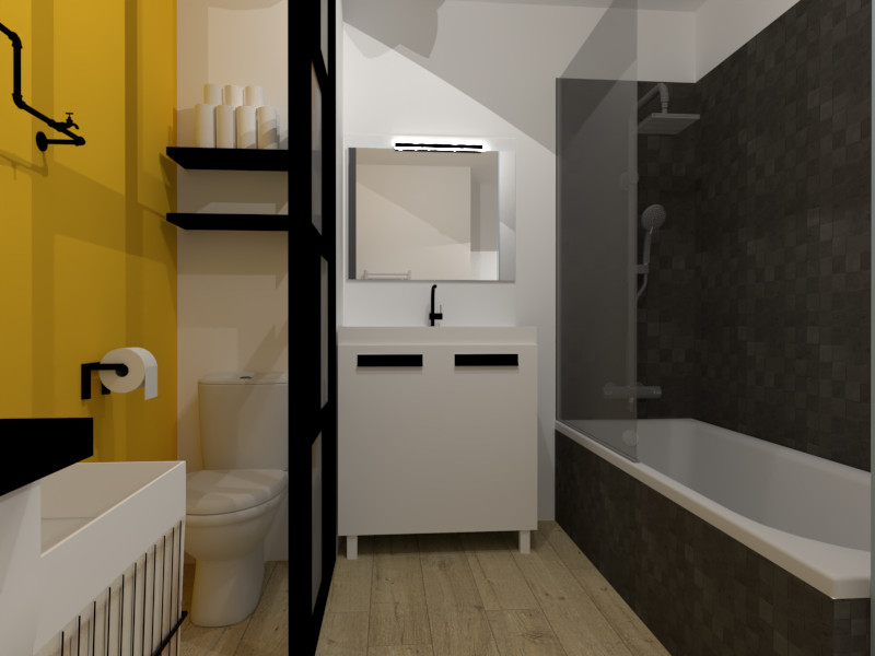 vue 3D salle de bain