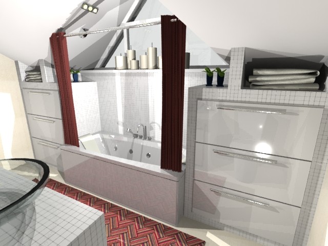 ванная комната на мансардном этаже